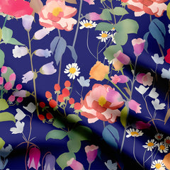 Floral Fantasy Land Print Fabric