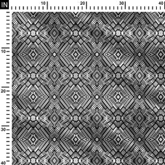 Black White Dilution Print Fabric