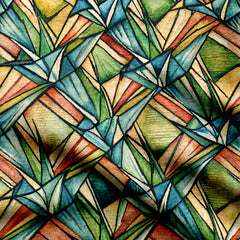 Abstract angle Print Fabric