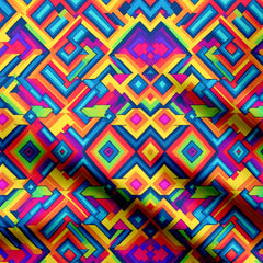 Color Geometric 1 Print Fabric