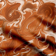 Marbled Terrain Rust Print Fabric