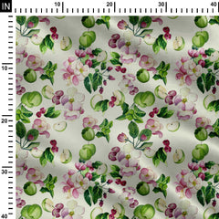 Apple Blossom Cotton Poplin Print Fabric