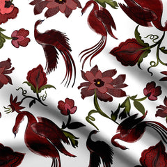 Chintz floral and bird design Print Fabric