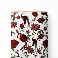 Chintz floral and bird design Print Fabric