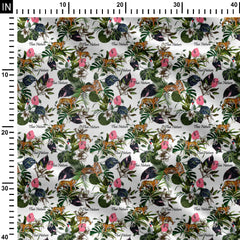 tropical design 001 Cotton Poplin Print Fabric