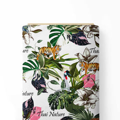 tropical design 001 Cotton Poplin Print Fabric