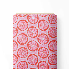 Block Print- Pink and Red Print Fabric