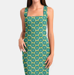 Block Print- Green and Yellow Print Fabric