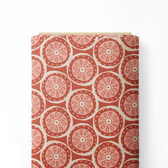 Block Print- Brown and Pink Print Fabric