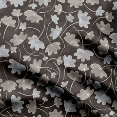 Leaves- black and grey Print Fabric