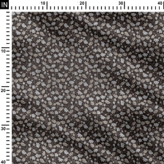 Leaves- black and grey Print Fabric