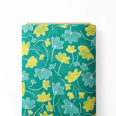 Leaves- Green and yellow Print Fabric