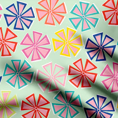 Fun Flowers Print Fabric