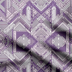 Purple Geo Print Fabric