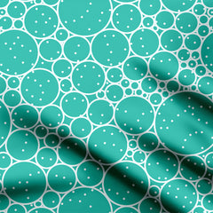 Abstract Water Bubbles Pastel Teal Print Fabric