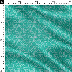 Abstract Water Bubbles Pastel Teal Print Fabric