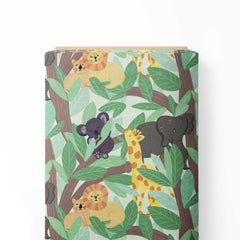 Jungle Animals Print Fabric