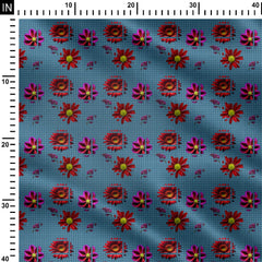 weaves and petals Print Fabric