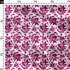 Pink berries magenta pink and white Print Fabric