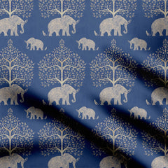 Royal elephant batik Print Fabric