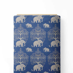 Royal elephant batik Print Fabric