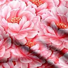 Pink Peony Print Fabric