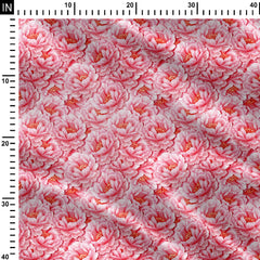 Pink Peony Print Fabric