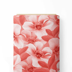 Coral Blossoms Print Fabric