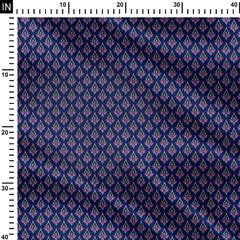 Migol Blue Butti Print Fabric