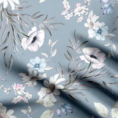 pastel flowers Print Fabric