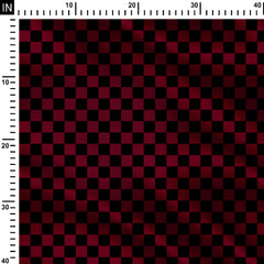 Red & black check Print Fabric