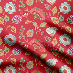 Red Adroit Print Fabric