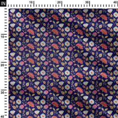 Blue Adroit Print Fabric