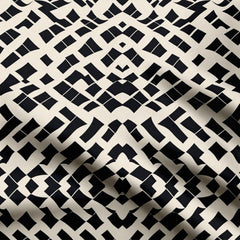 Black White Dilution 2 Print Fabric