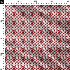 Red Design Print Fabric