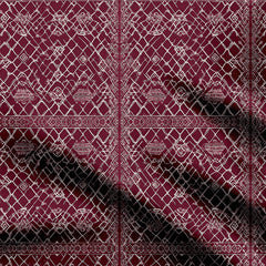 Maroon Bohemian Print Fabric