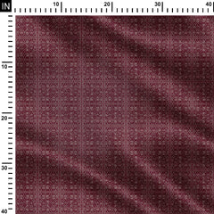 Maroon Bohemian Print Fabric