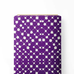 Purple Linear Dots Print Fabric