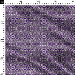 White On Purple Print Fabric