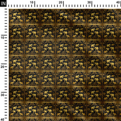 Golden Elephant 1 Print Fabric