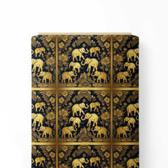 Golden Elephant 1 Print Fabric