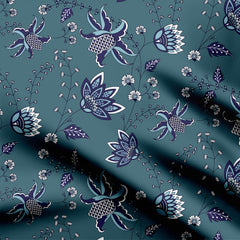 Blue chintz Print Fabric