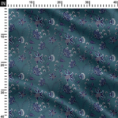 Blue chintz Print Fabric