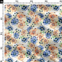 Floral Bunches Print Fabric