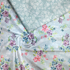 Summer Floral Muslin Unstitched Suit Set