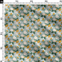 Flourishing floral bouquet 03 Print Fabric
