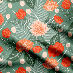 floral wandering bouquet 04 Print Fabric