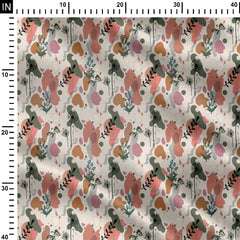 Abstract Floral boho style Print Fabric