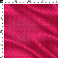 Random Traingles Raspberry Print Fabric