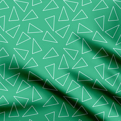 Random Traingles Mint Print Fabric